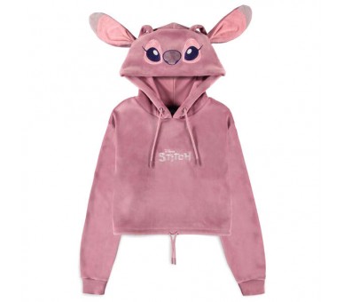 Sudadera capucha cropped Angel Stitch Disney