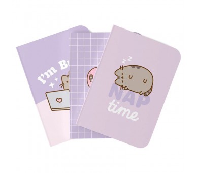 Set 3 cuadernos A6 Moments Pusheen