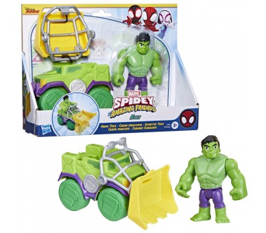 Set Camion demoledor + figura Hulk Spidey and His Amazing Friends Marvel