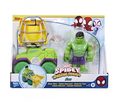 Set Camion demoledor + figura Hulk Spidey and His Amazing Friends Marvel
