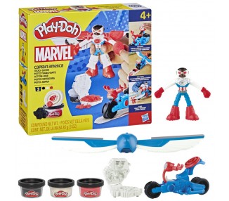 Moto cortadora del Capitan America Marvel Play-Doh