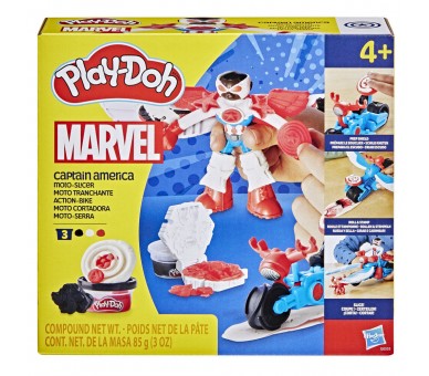 Moto cortadora del Capitan America Marvel Play-Doh