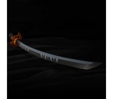 Replica Nichirin Sword Tanjiro Kamado Kyojuro Rengokus Sword Guard Demon Slayer Kimetsu no Yaiba 88cm