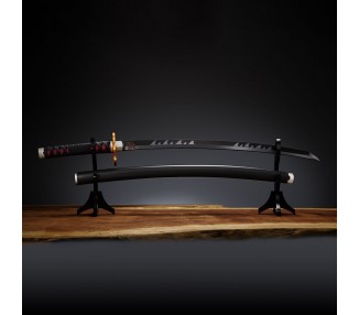 Replica Nichirin Sword Tanjiro Kamado Kyojuro Rengokus Sword Guard Demon Slayer Kimetsu no Yaiba 88cm