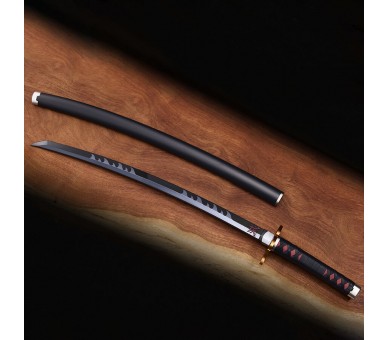 Replica Nichirin Sword Tanjiro Kamado Kyojuro Rengokus Sword Guard Demon Slayer Kimetsu no Yaiba 88cm