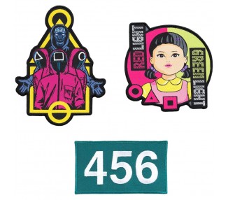 Set 3 parches El Juego Del Calamar