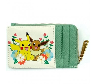 Tarjetero Pikachu & Eevee Floral Loungefly