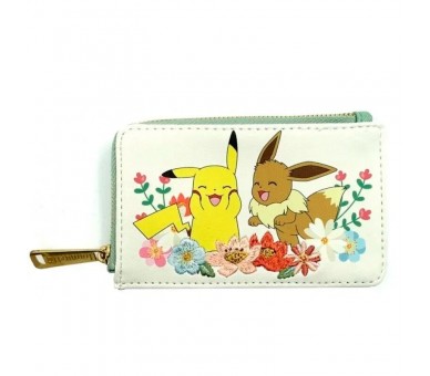 Tarjetero Pikachu & Eevee Floral Loungefly