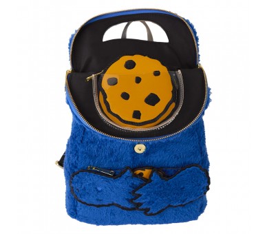 Mochila peluche + monedero Cookie Monster Barrio Sesamo Loungefly