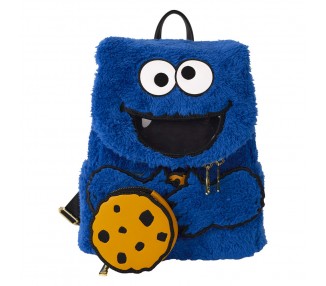 Mochila peluche + monedero Cookie Monster Barrio Sesamo Loungefly