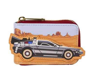 Tarjetero 40th Anniversary Delorean Accordion Regreso al Futuro Loungefly
