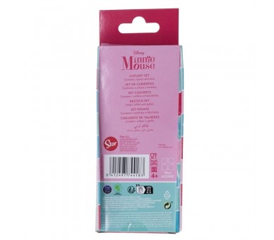 Set 2 cubiertos metalicos Minnie Disney