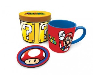 Set Tazza Sottobicchiere Super Mario Lets a Go