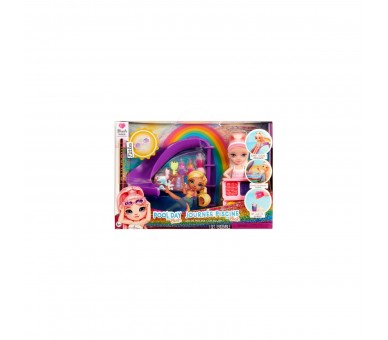 Playset + Muã±Eca Little Pool Day With Blush Rainbow High
