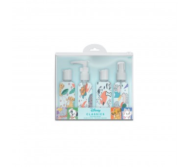 Neceser Viaje 4 Frascos Rellenables Disney 3 Unidades