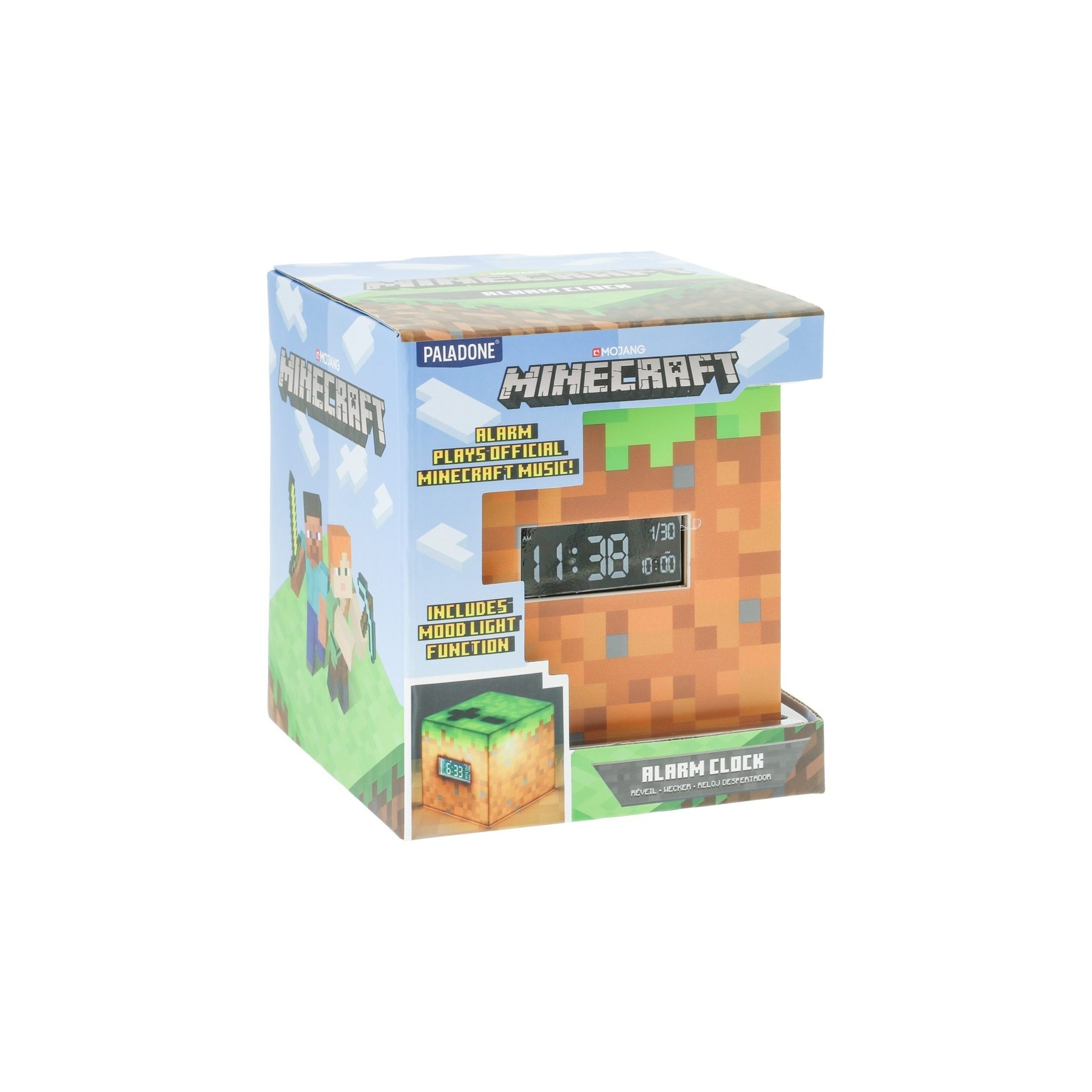 Lampara Despertador Paladone Minecraft Bloque