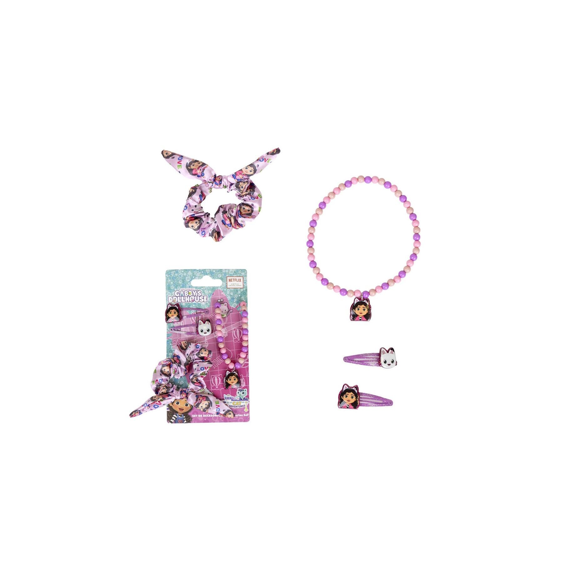 Blister accesorios belleza La Casa de Muñecas de Gabby