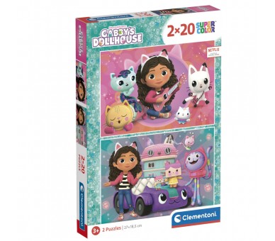 Puzzle La Casa de Muñecas de Gabby 2x20pzs