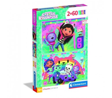 Puzzle La Casa de Muñecas de Gabby 2x60pzs