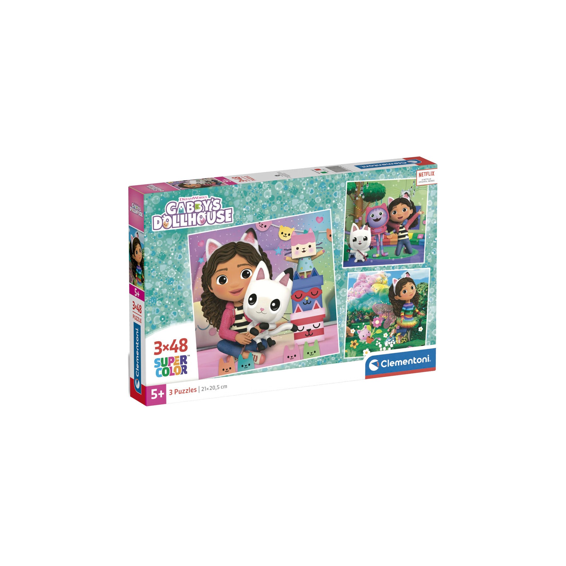 Puzzle La Casa de Muñecas de Gabby 3x48pzs