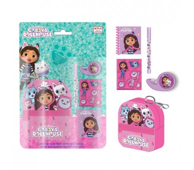 Set papaleria Mini Mochila La Casa de Muñecas de Gabby
