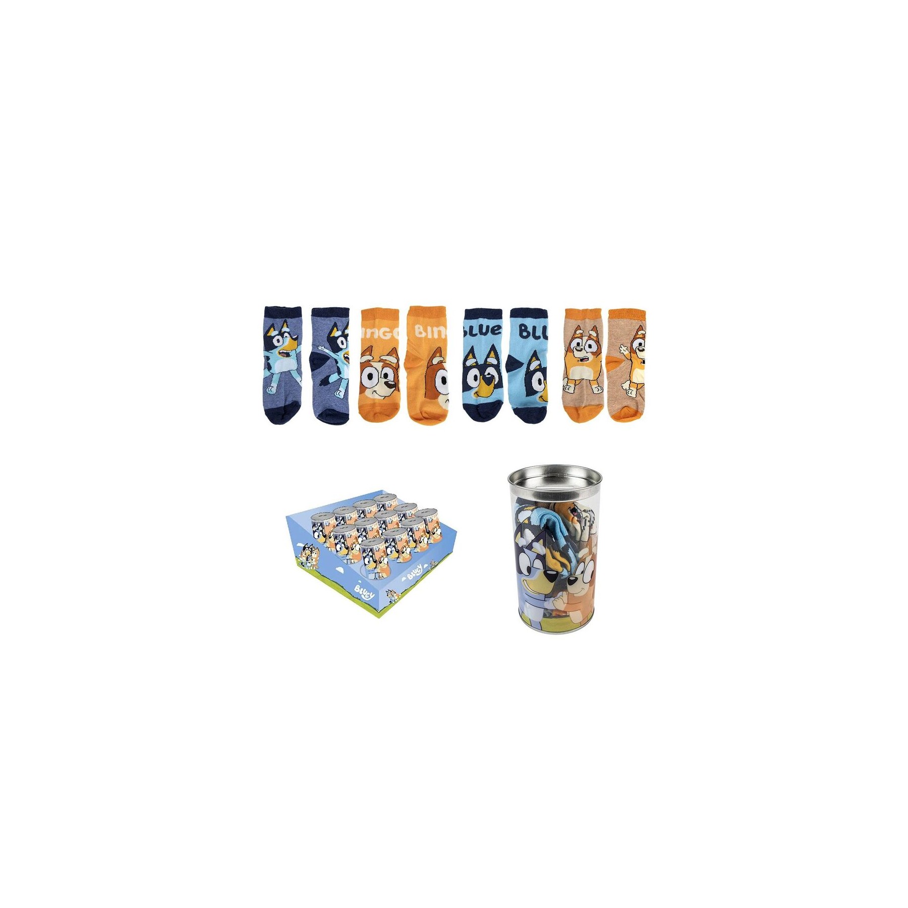 Blister 4 calcetines Bluey surtido