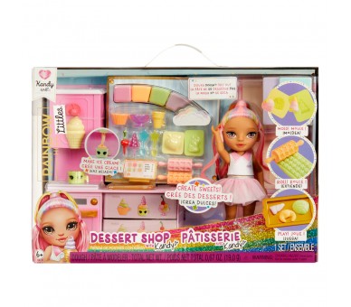 Playset + Muñeca Little Dessert Shop with Kandy Rainbow High
