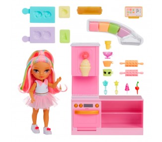 Playset + Muñeca Little Dessert Shop with Kandy Rainbow High