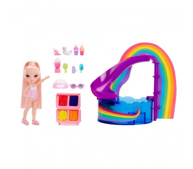 Playset + Muñeca Little Pool Day with Blush Rainbow High