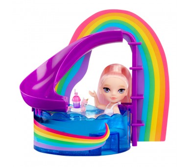 Playset + Muñeca Little Pool Day with Blush Rainbow High