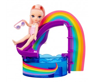Playset + Muñeca Little Pool Day with Blush Rainbow High