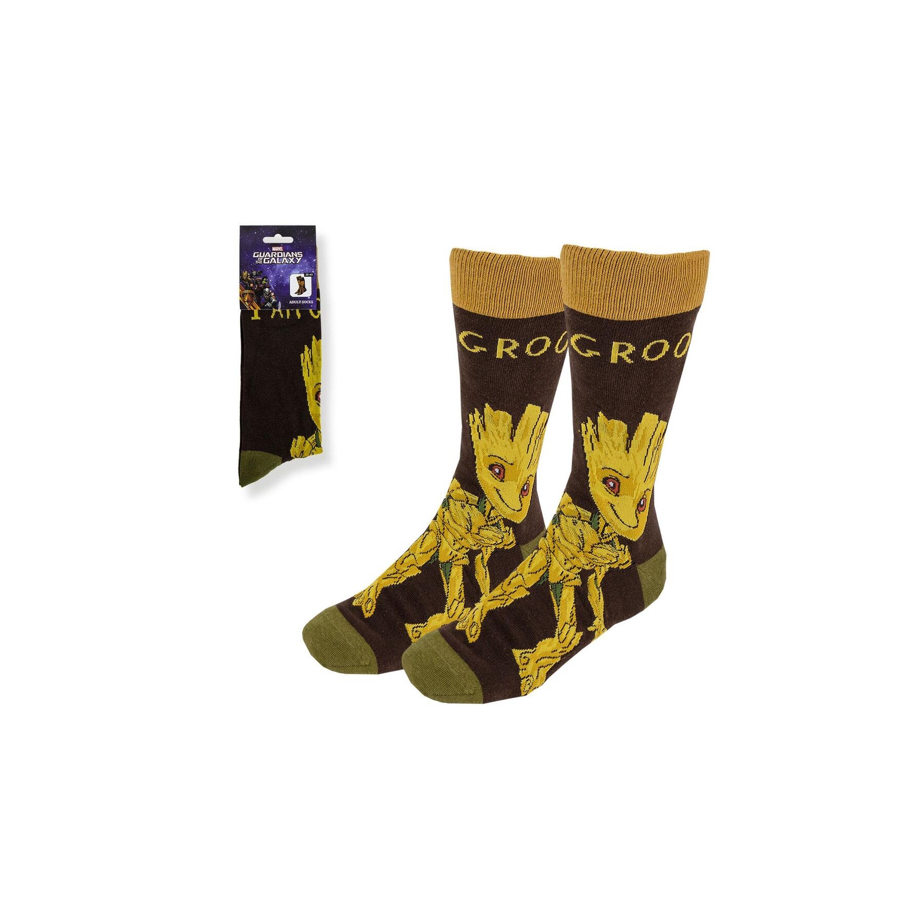Set calcetines Groot Guardianes de La Galaxia Marvel adulto