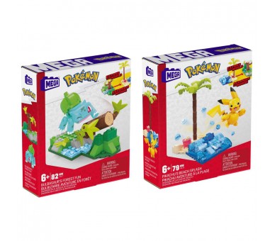 MEGA Construx Pikachu y Bulbasaur Pokemon surtido