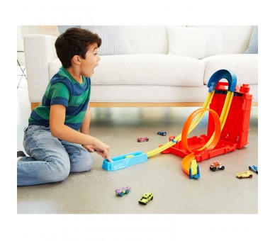 Pista Bidon de AcrobaciasTrack Builder Hot Wheels