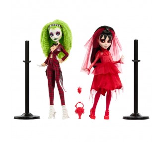 Set 2 muñecas Beetlejuice Bitelchus Monster High Skullector