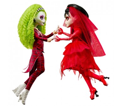 Set 2 muñecas Beetlejuice Bitelchus Monster High Skullector
