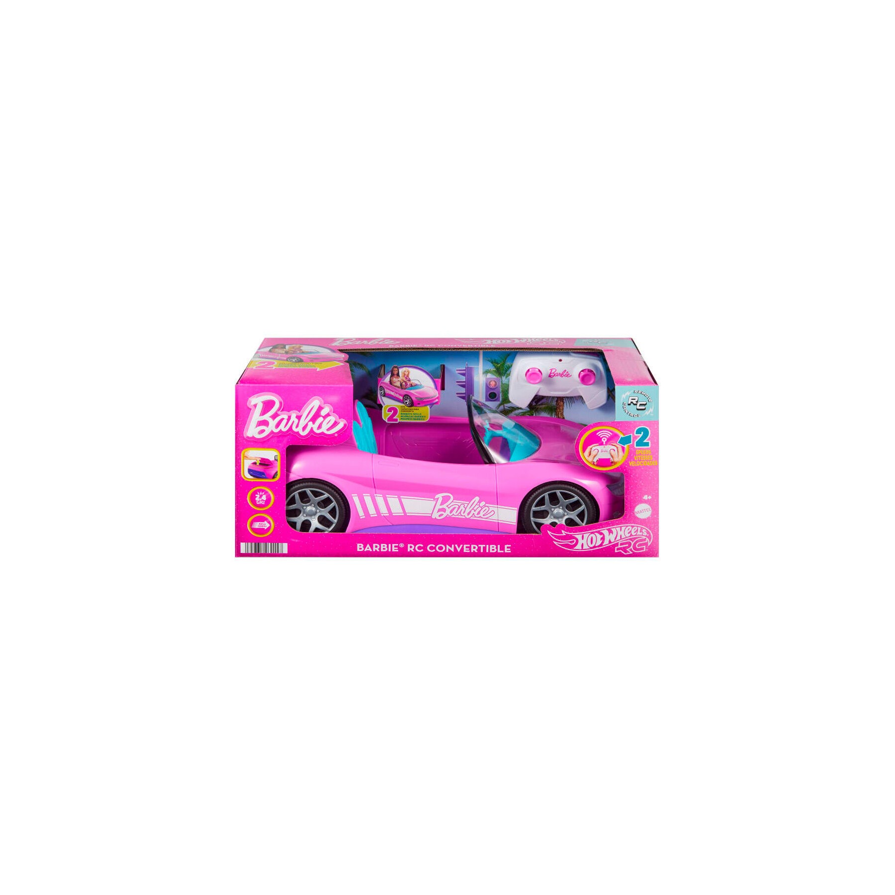 Coche Descapotable radio control Barbie Hot Wheels