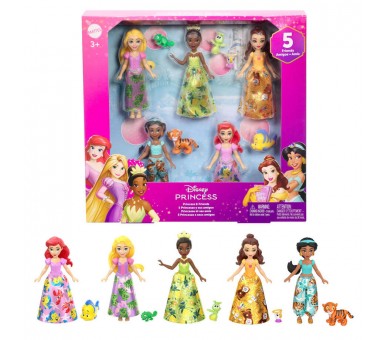 Blister 5 muñecas Princesas Disney