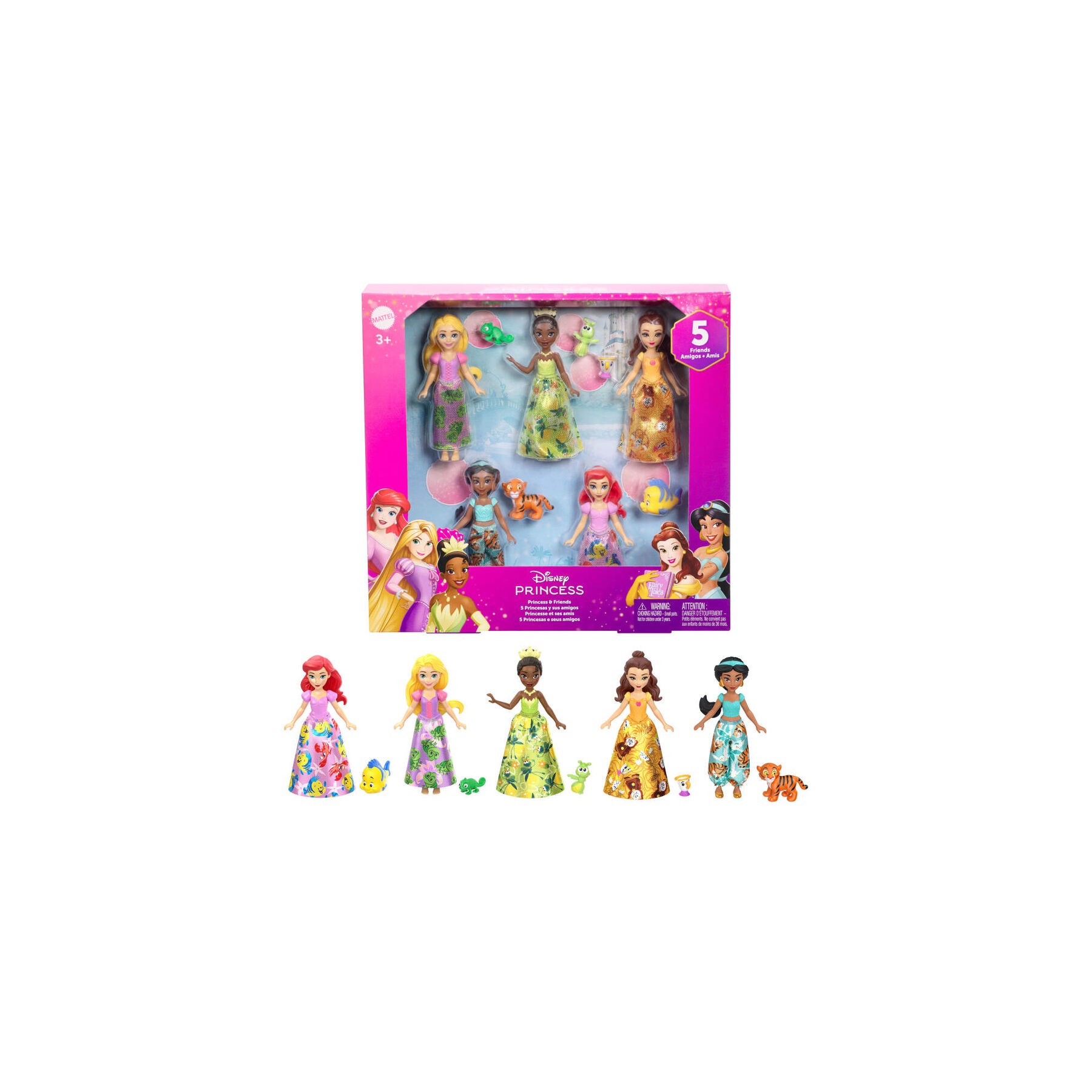 Blister 5 muñecas Princesas Disney