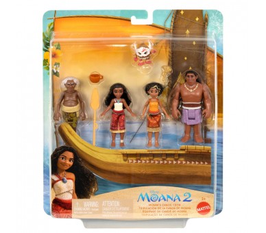 Blister figuras Tripulacion de la Canoa de Moana Vaiana Moana 2 Disney