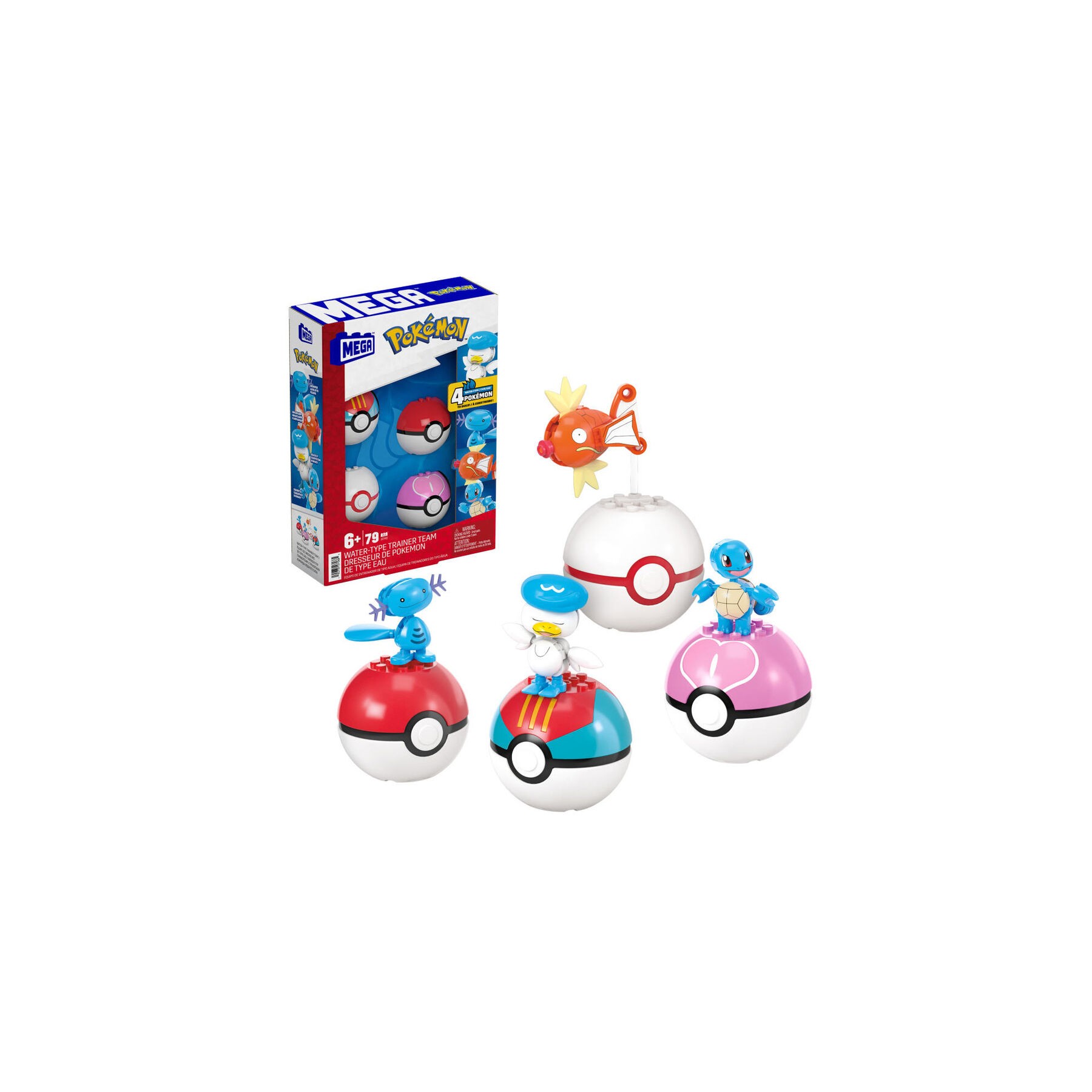 MEGA Construx Equipo de entrenador de Agua Pokemon