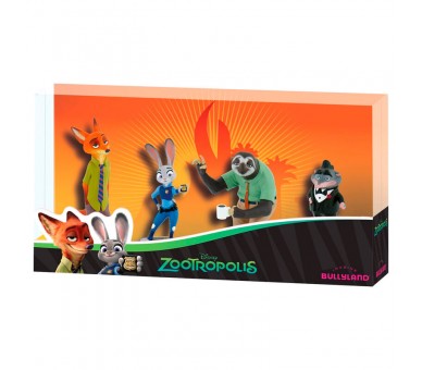 Blister 4 figuras Zootropolis Disney