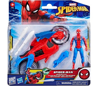 Moto Aracnida + figura Spiderman Epic World of Action Spider-Man Marvel