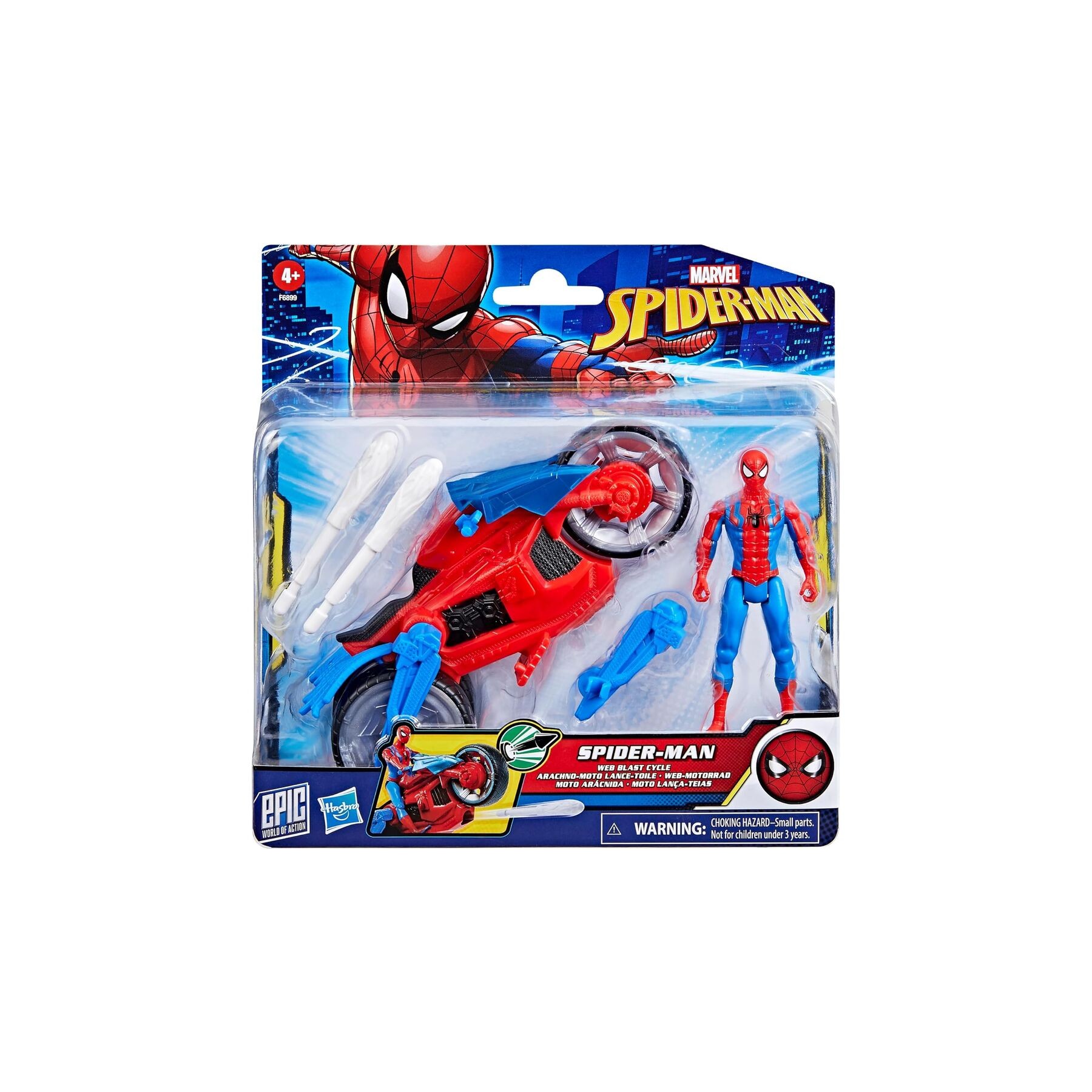 Moto Aracnida + figura Spiderman Epic World of Action Spider-Man Marvel