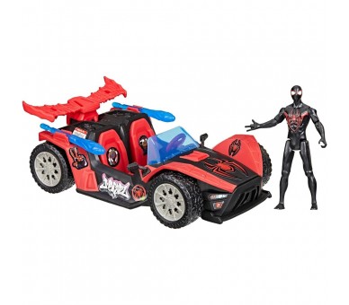Coche lanzador + figura Miles Morales Venom Versus Epic World of Action Spider-Man Marvel