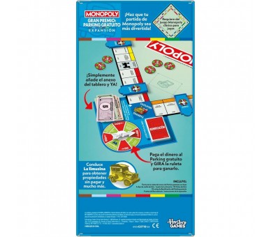 Juego Expansion Gran Premio Parking Gratuito Monopoly español