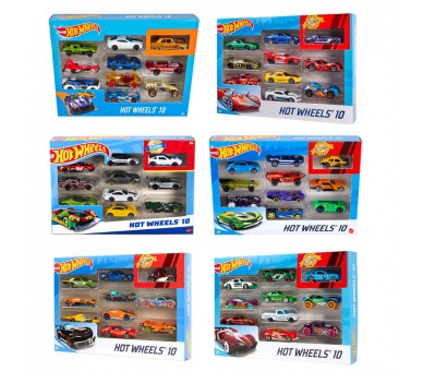 Blister 10 coches Hot Wheels surtido