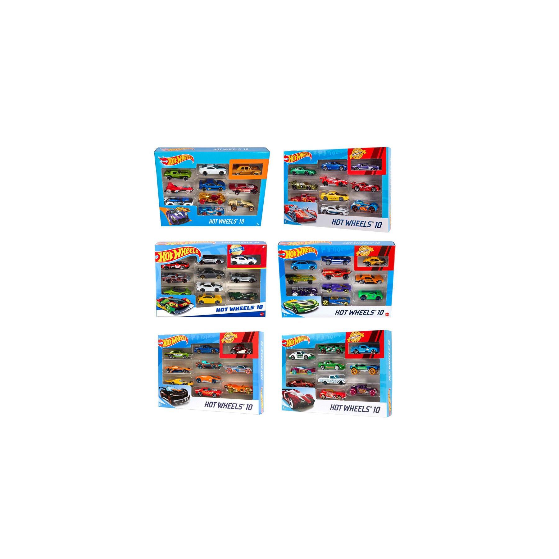 Blister 10 coches Hot Wheels surtido