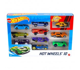 Blister 10 coches Hot Wheels surtido