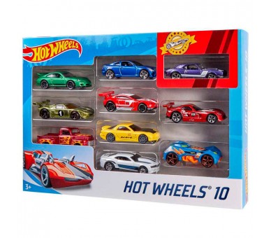 Blister 10 coches Hot Wheels surtido